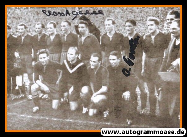 Mannschaftsfoto Fussball | 1. FC Kaiserslautern | 1951 + 2 AG (Eckel, O. Walter)