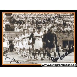 Mannschaftsfoto Fussball | 1. FC Kaiserslautern | 1953 + 4 AG (Eckel, Hölz, Scheffler, O. Walter) Stuttgart