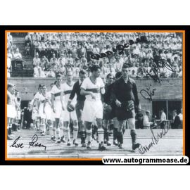 Mannschaftsfoto Fussball | 1. FC Kaiserslautern | 1953 + 4 AG (Eckel, Hölz, Scheffler, O. Walter) Stuttgart