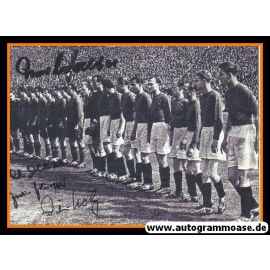 Mannschaftsfoto Fussball | 1. FC Kaiserslautern | 1954 + 4 AG (Eckel, Hölz, Scheffler, O. Walter) Finale Hannover
