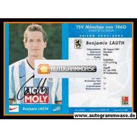 Autogramm Fussball | TSV 1860 München | 2002 | Benjamin LAUTH
