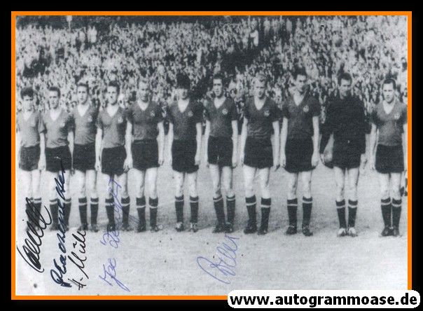 Mannschaftsfoto Fussball | 1. FC Nürnberg | 1961 + 5 AG (Spiel Köln)