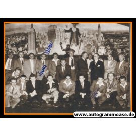 Mannschaftsfoto Fussball | 1. FC Nürnberg | 1953 + 3 AG (Mirsberger, Schaffer, Schober) USA-Reise