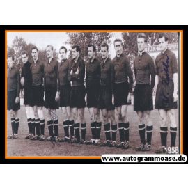 Mannschaftsfoto Fussball | 1. FC Nürnberg | 1958 + 2 AG (Schober, Zeitler)