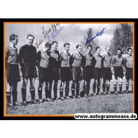 Mannschaftsfoto Fussball | 1. FC Nürnberg | 1952 + 3 AG (Kallenborn, Mirsberger, Schaffer)
