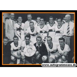 Mannschaftsfoto Fussball | VfB Stuttgart | 1952 + 2 AG (BÖGELEIN + RETTER) Südmeister 3