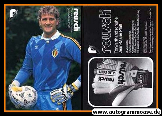 Autogrammkarte Fussball | 1980er Reusch | Jean-Marie PFAFF (Belgien)
