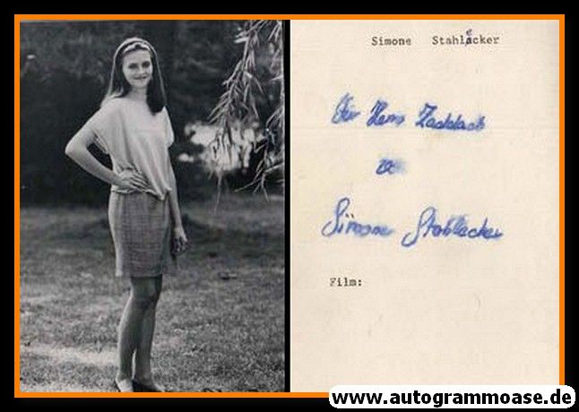 Autogramm Schauspieler | Simone STAHLECKER | 1990er Foto (Portrait SW)