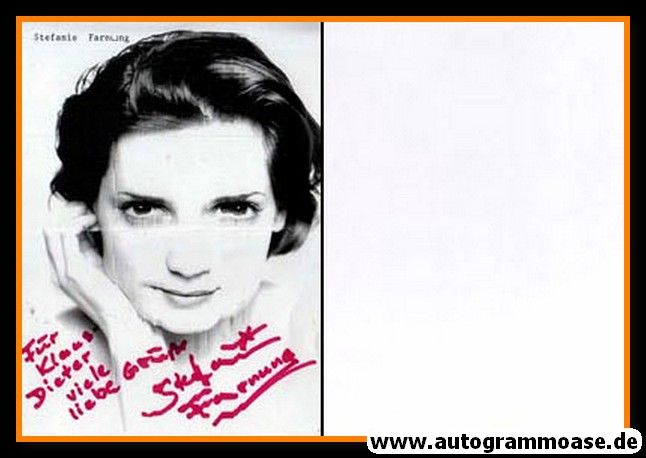 Autogramm Schauspieler | Stefanie FARNUNG | 1990er (Portrait SW)