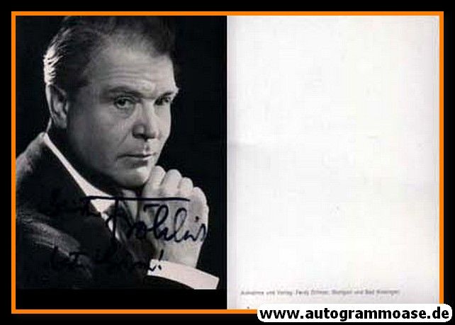 Autogramm Schauspieler | Gustav FRÖHLICH | 1970er (Portrait SW) Dittmar