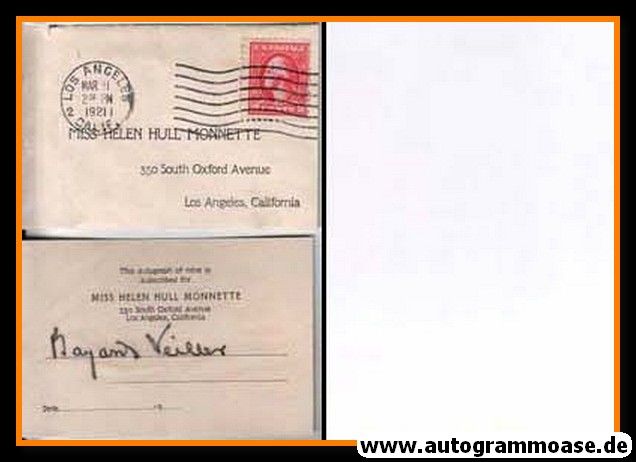 Autograph Film (USA) | Bayard VEILLER | 1921 (Visitenkarte)
