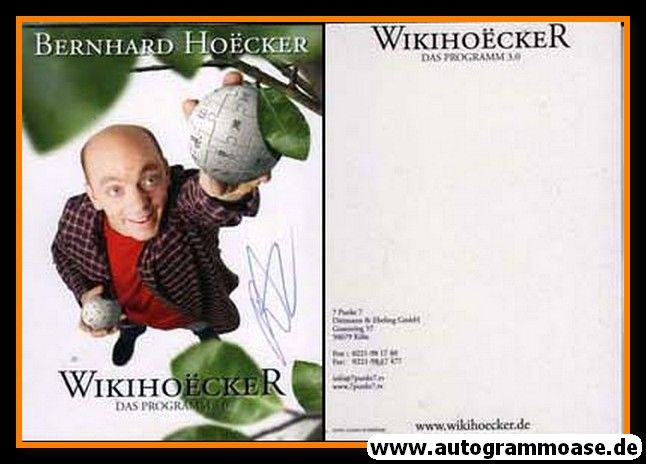 Autogramm Comedy | Bernhard HOECKER | 2012 "Wikihoecker" (Portrait Color)