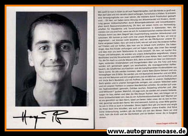 Autogramm Kabarett | Hagen RETHER | 2010er (Portrait SW)