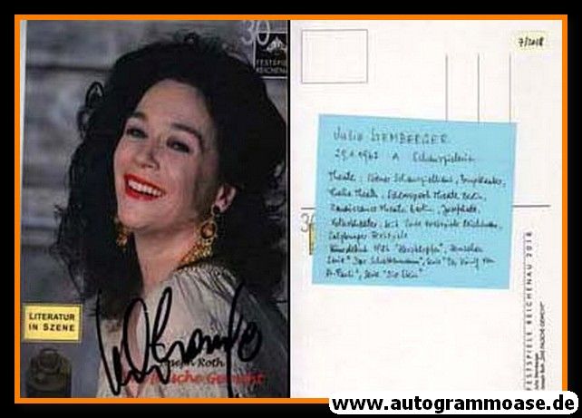 Autogramm Schauspieler | Julia STEMBERGER | 2018 (Portrait Color) Reichenau
