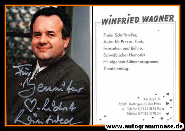 Autogramm Comedy | Winfried WAGNER | 1990er (Portrait Color)