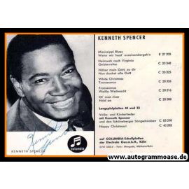 Autogramm Klassik (USA) | Kenneth SPENCER | 1957 "Mississippi Blues" (Portrait SW Columbia)