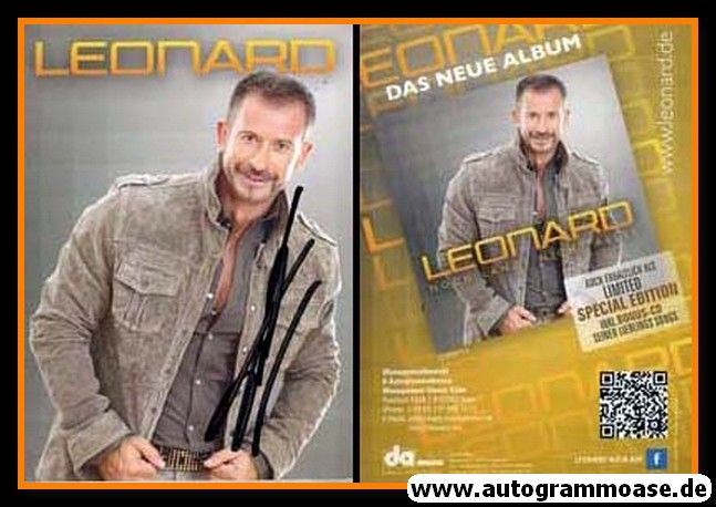 Autogramm Schlager | LEONARD | 2014 "Noch Lange Nicht Alles" (Portrait Color DA)