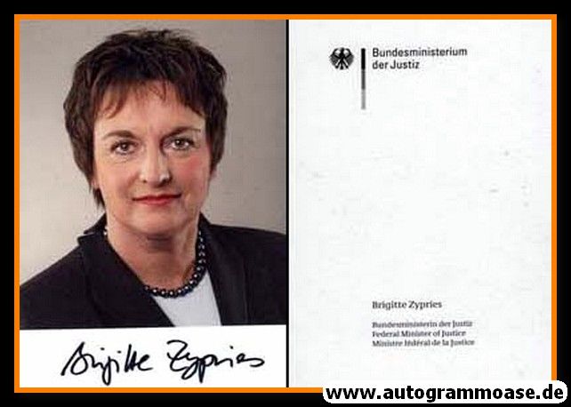 Autogramm Politik | SPD | Brigitte ZYPRIES | 2000er (Portrait Color) 3