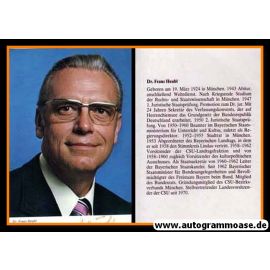 Autogramm Politik | CSU | Franz HEUBL | 1970er (Portrait Color)