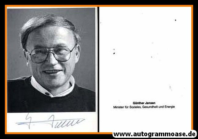 Autogramm Politik | SPD | Günter JANSEN | 1980er (Portrait SW)