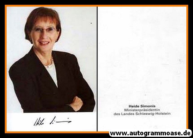 Autogramm Politik | SPD | Heide SIMONIS | 2000er (Portrait Color) 1