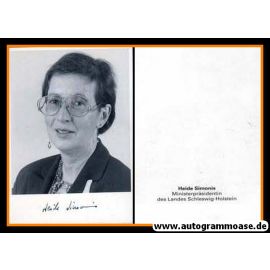 Autogramm Politik | SPD | Heide SIMONIS | 1990er (Portrait SW) 2