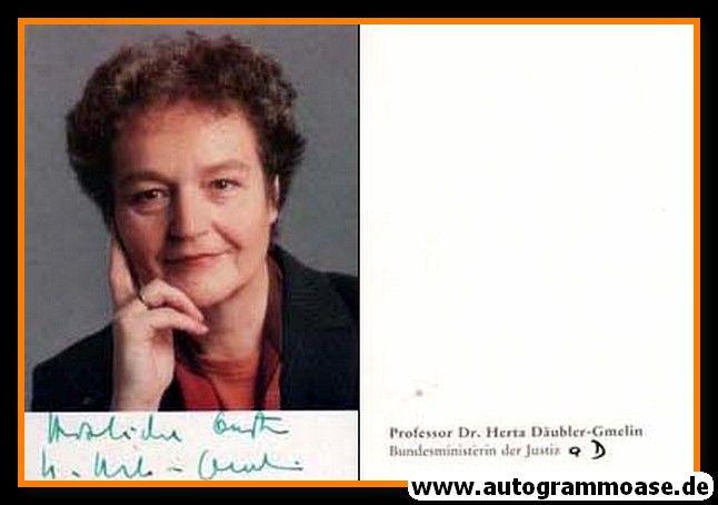 Autogramm Politik | SPD | Herta DÄUBLER-GMELIN | 1990er (Portrait Color) 2