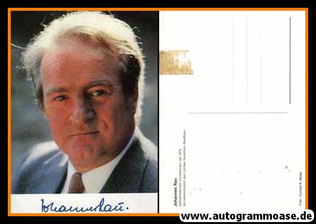 Autogramm Politik | SPD | Johannes RAU | 1990er Druck (Portrait Color)