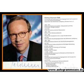 Autogramm Politik | CDU | Matthias WISSMANN | 2000er (Lebenslauf)