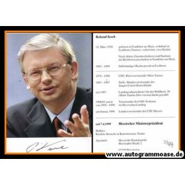 Autogramm Politik | CDU | Roland KOCH | 1999 (Lebenslauf)