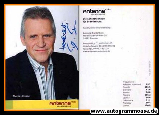 Autogramm Radio | RBB | Thomas FROESE | 2000er (Portrait Color)