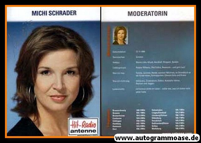 Autogramm Radio | Antenne Niedersachsen | Michi SCHRADER | 2000er (Portrait Color)