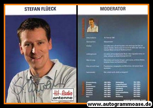 Autogramm Radio | Antenne Niedersachsen | Stefan FLÜECK | 2000er (Portrait Color)