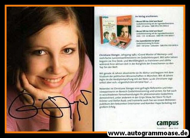 Autogramm Celebrity | Christiane STENGER | 2000er (Portrait Color) Campus