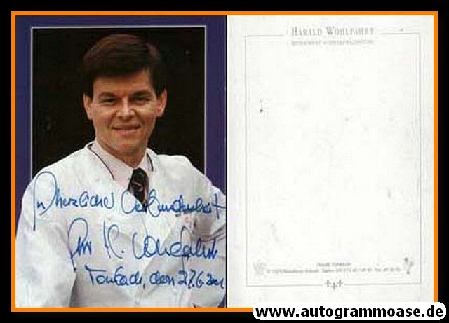 Autogramm Koch | Harald WOHLFAHRT | 2000er (Schwarzwaldstube)
