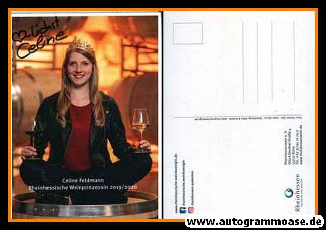 Autogramm Weinprinzessin | Celine FELDMANN | 2019 (Rheinhessen)