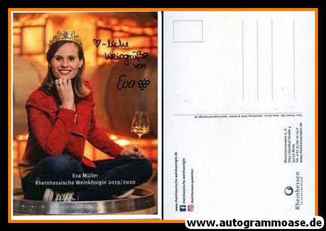 Autogramm Weinprinzessin | Eva MÜLLER | 2019 (Rheinhessen)