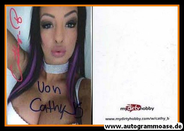 Autogramm Erotik | CATHY B | 2010er (Portrait Color) MDH