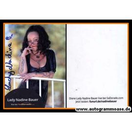 Autogramm Erotik | LADY NADINE BAUER | 2010er (Portrait Color) SaDorado