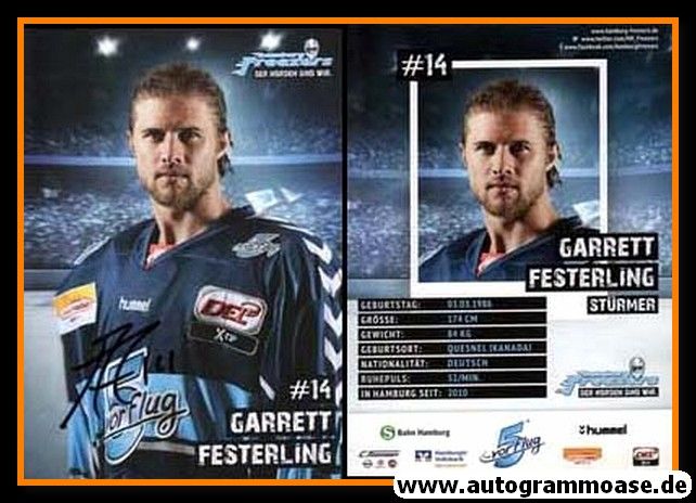 Autogramm Eishockey | Hamburg Freezers | 2014 | Garrett FESTERLING