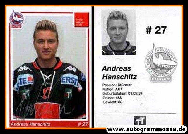 Autogramm Eishockey | HC Innsbruck | 2014 | Andreas HANSCHITZ