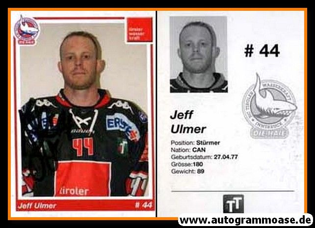 Autogramm Eishockey | HC Innsbruck | 2014 | Jeff ULMER
