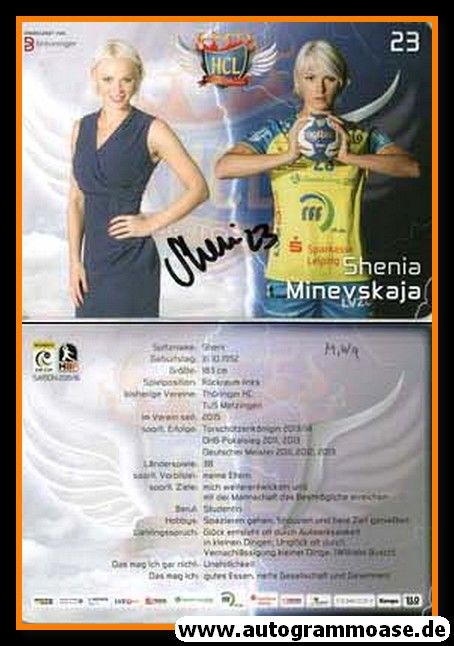 Autogramm Handball (D) | HC Leipzig | 2015 | Shenia MINEVSKAJA