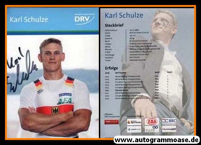Autogramm Rudern | Karl SCHULZE | 2015 (DRV)
