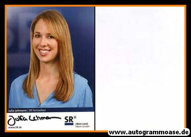 Autogramm TV | SR | Julia LEHMANN | 2010er (Portrait Color)