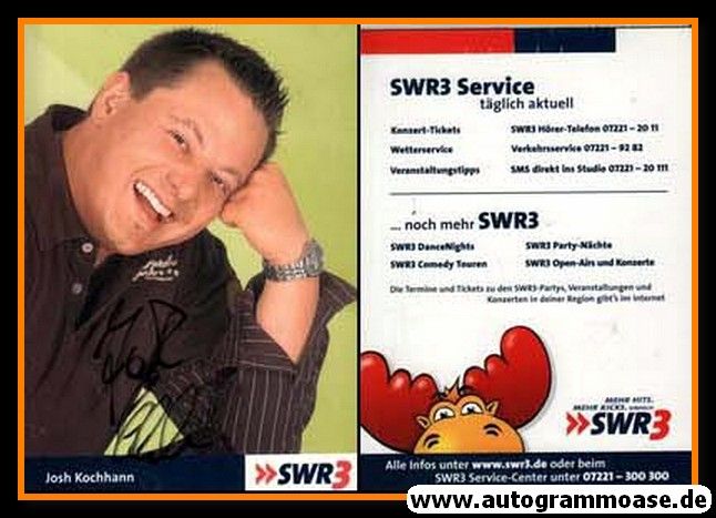 Autogramm Radio | SWR3 | Josh KOCHHANN | 2010er (Portrait Color)
