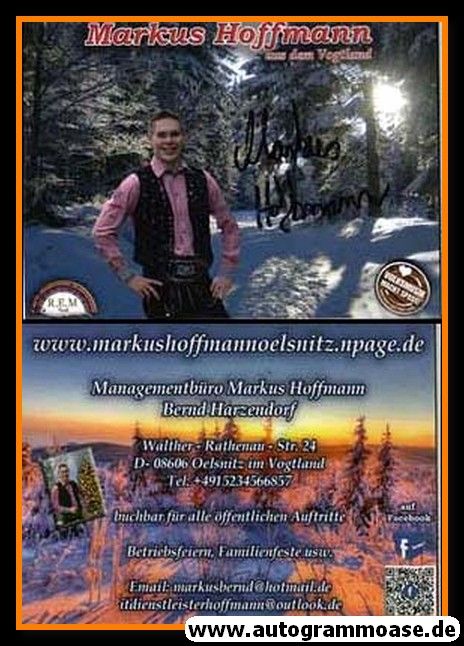 Autogramm Volksmusik | Markus HOFFMANN | 2010er (Portrait Color) 