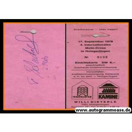 Autogramm Motorrad | UNBEKANNT | 1978 (Ticket Holzgerlingen)