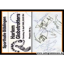 Autogramme Basketball (USA) | 1980 | HARLEM GLOBETROTTERS (Ticket) + 8 AG