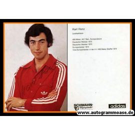 Autogramm Sprint | Karl HONZ | 1970er (Portrait Color) Adidas